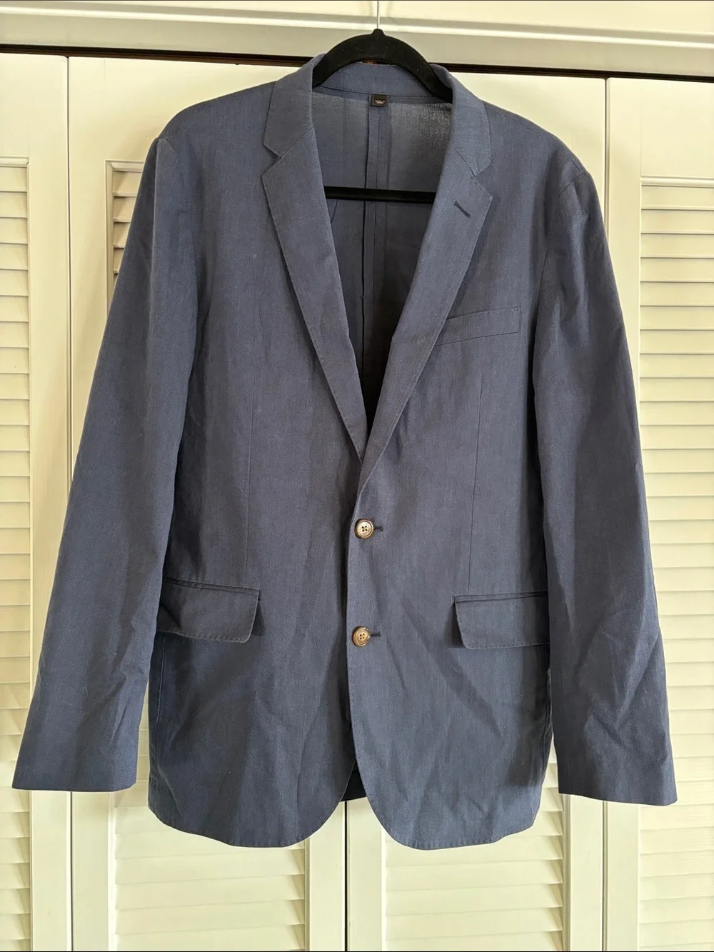 J. Crew Ludlow Somelos Blazer Men’s Navy Blue Cotton Stretch Portugal Size 38R